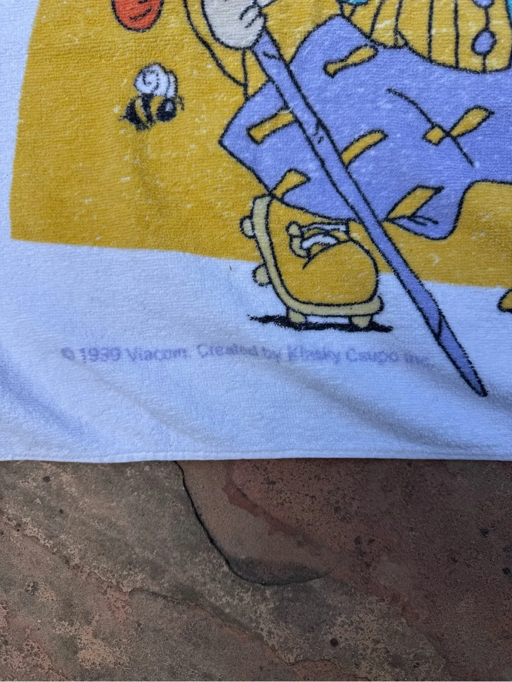Vintage 1999 Rugrats Nickelodeon Beach Towel Tommy Chuckie Angelica 90s